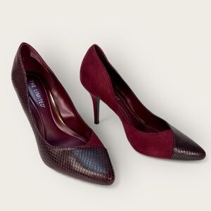 Limited Burgundy Pumps Suede Stiletto Heel Women 8.5 Wine Tanga Pointed Toe Fall
